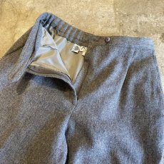 画像7: GREY COLOR WOOL DESIGN STRAIGHT PANTS / W27~W30 / MADE IN USA (7)