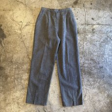 画像1: GREY COLOR WOOL DESIGN STRAIGHT PANTS / W27~W30 / MADE IN USA (1)