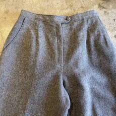 画像5: GREY COLOR WOOL DESIGN STRAIGHT PANTS / W27~W30 / MADE IN USA (5)