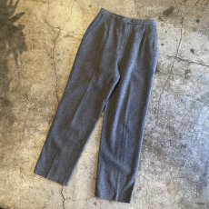 画像4: GREY COLOR WOOL DESIGN STRAIGHT PANTS / W27~W30 / MADE IN USA (4)