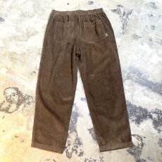 画像2: BROWN COLOR WIDE SILHOUETTE CORDUROY PANTS / W28~ (2)