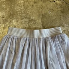 画像7: GREY COLOR TULLE FLARE DESIGN LONG SKIRT / W22~W28 (7)