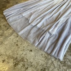 画像5: GREY COLOR TULLE FLARE DESIGN LONG SKIRT / W22~W28 (5)