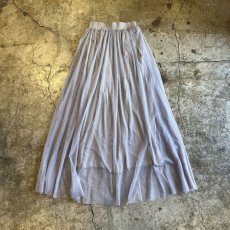 画像1: GREY COLOR TULLE FLARE DESIGN LONG SKIRT / W22~W28 (1)