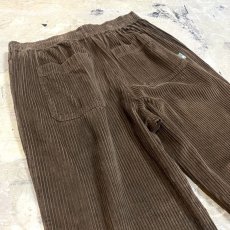 画像9: BROWN COLOR WIDE SILHOUETTE CORDUROY PANTS / W28~ (9)