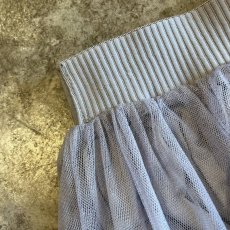 画像8: GREY COLOR TULLE FLARE DESIGN LONG SKIRT / W22~W28 (8)