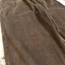 画像5: BROWN COLOR WIDE SILHOUETTE CORDUROY PANTS / W28~ (5)