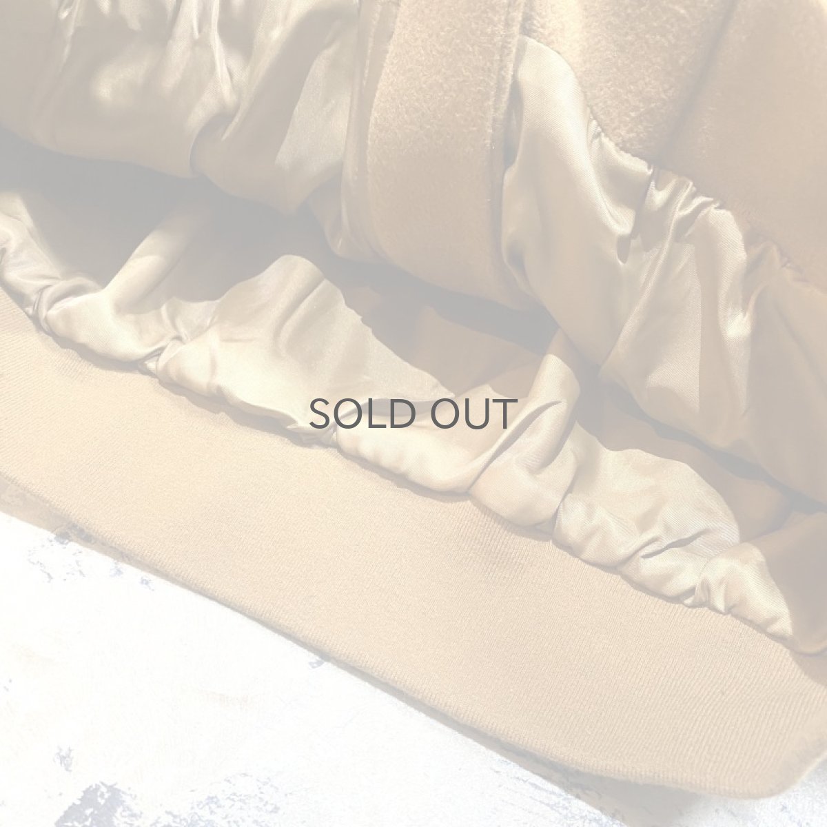 画像8: BROWN COLOR WOOL ZIP UP BOMBER JACKET / Mens S(L) (8)