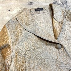 画像3: BOTANICAL STITCH LINE SHAWL COLLAR JACKET / Mens XL (3)