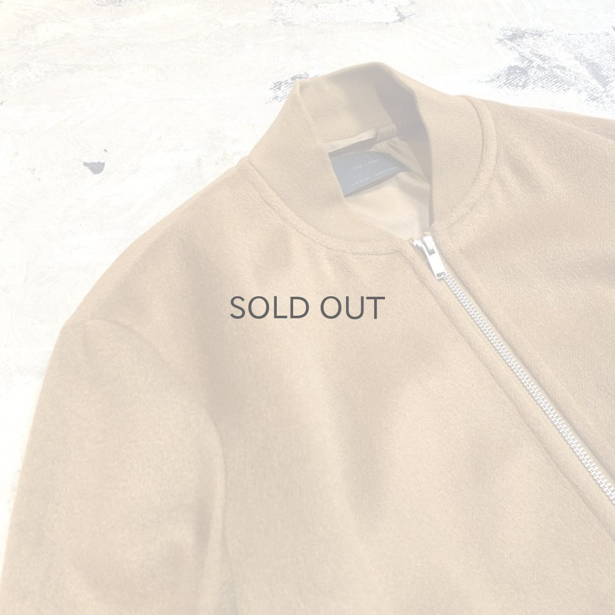 画像3: BROWN COLOR WOOL ZIP UP BOMBER JACKET / Mens S(L) (3)