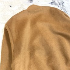 画像9: BROWN COLOR WOOL ZIP UP BOMBER JACKET / Mens S(L) (9)