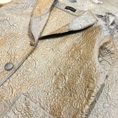 画像4: BOTANICAL STITCH LINE SHAWL COLLAR JACKET / Mens XL (4)