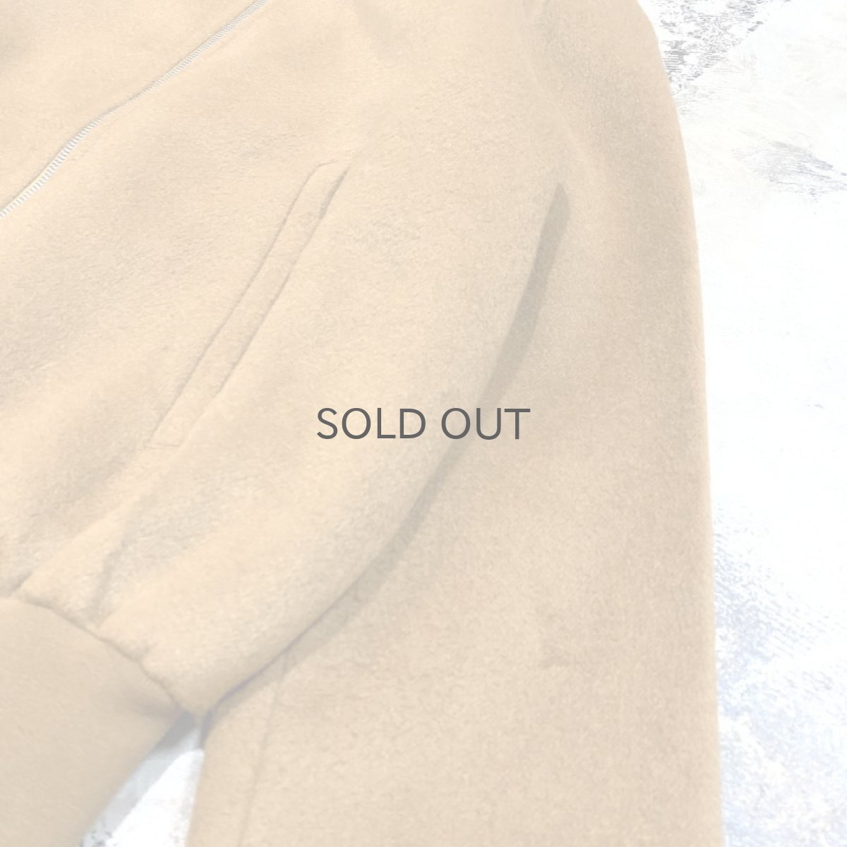 画像6: BROWN COLOR WOOL ZIP UP BOMBER JACKET / Mens S(L) (6)