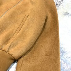 画像6: BROWN COLOR WOOL ZIP UP BOMBER JACKET / Mens S(L) (6)