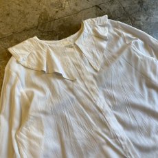 画像3: OLD COLOR DESIGN COLLAR EMBROIDERY SHIRT / Ladies M (3)