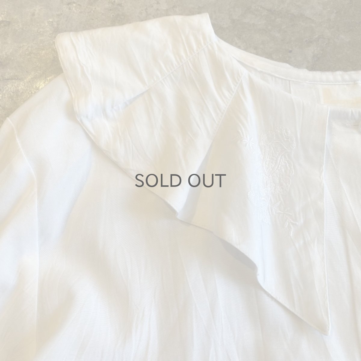 画像5: OLD COLOR DESIGN COLLAR EMBROIDERY SHIRT / Ladies M (5)
