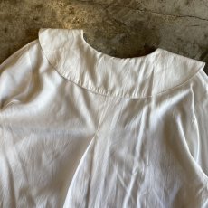 画像9: OLD COLOR DESIGN COLLAR EMBROIDERY SHIRT / Ladies M (9)