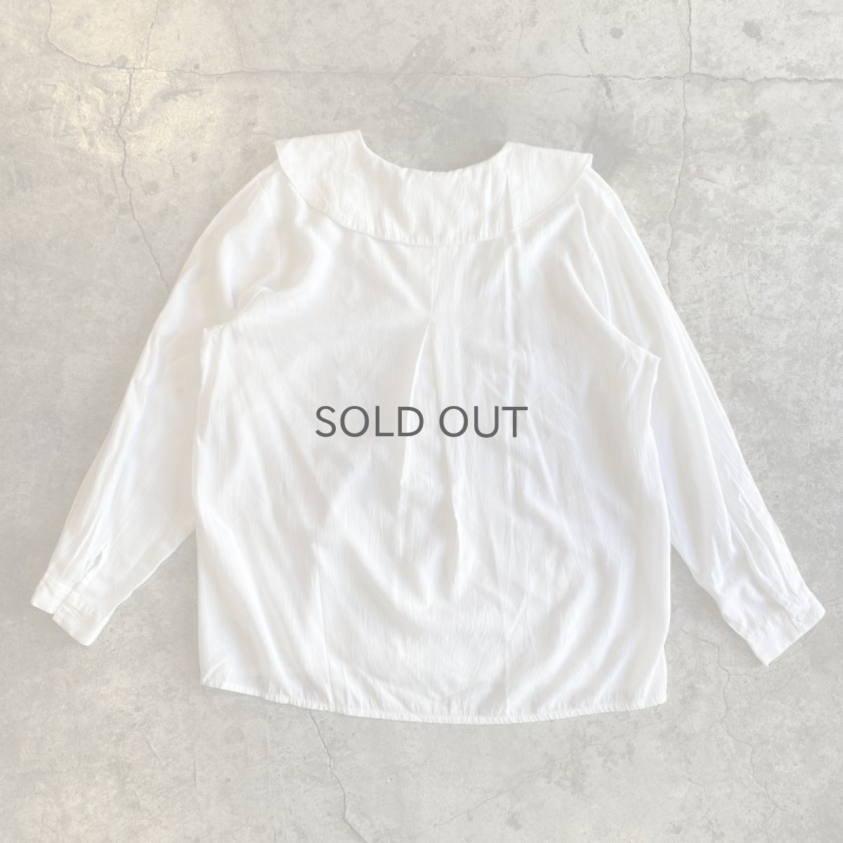 画像2: OLD COLOR DESIGN COLLAR EMBROIDERY SHIRT / Ladies M (2)