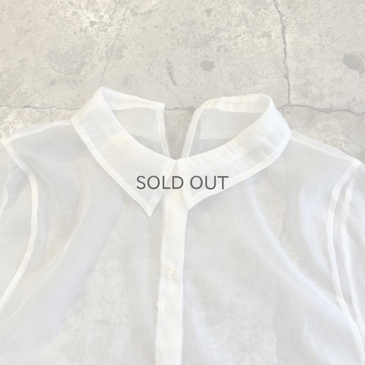 画像9: 【JILL STUART】 WHITE COLOR CUTTING DESIGN SHEER L/S SHIRT / Ladies M(FR) (9)