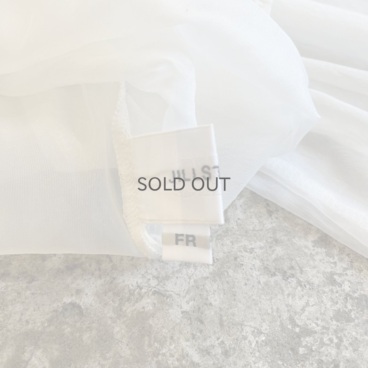 画像11: 【JILL STUART】 WHITE COLOR CUTTING DESIGN SHEER L/S SHIRT / Ladies M(FR) (11)