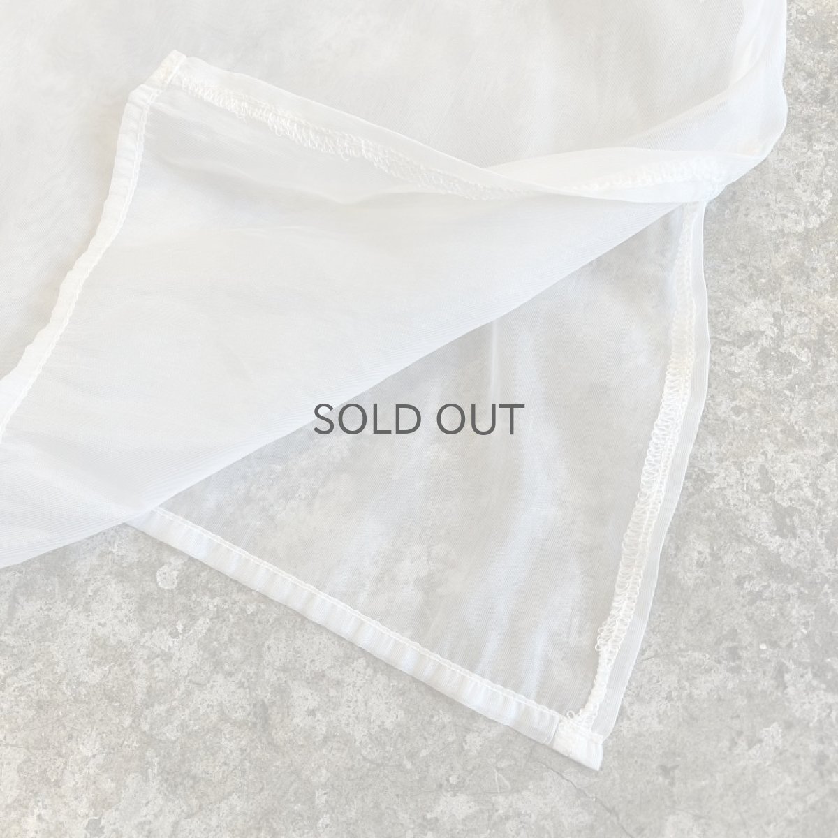 画像5: 【JILL STUART】 WHITE COLOR CUTTING DESIGN SHEER L/S SHIRT / Ladies M(FR) (5)