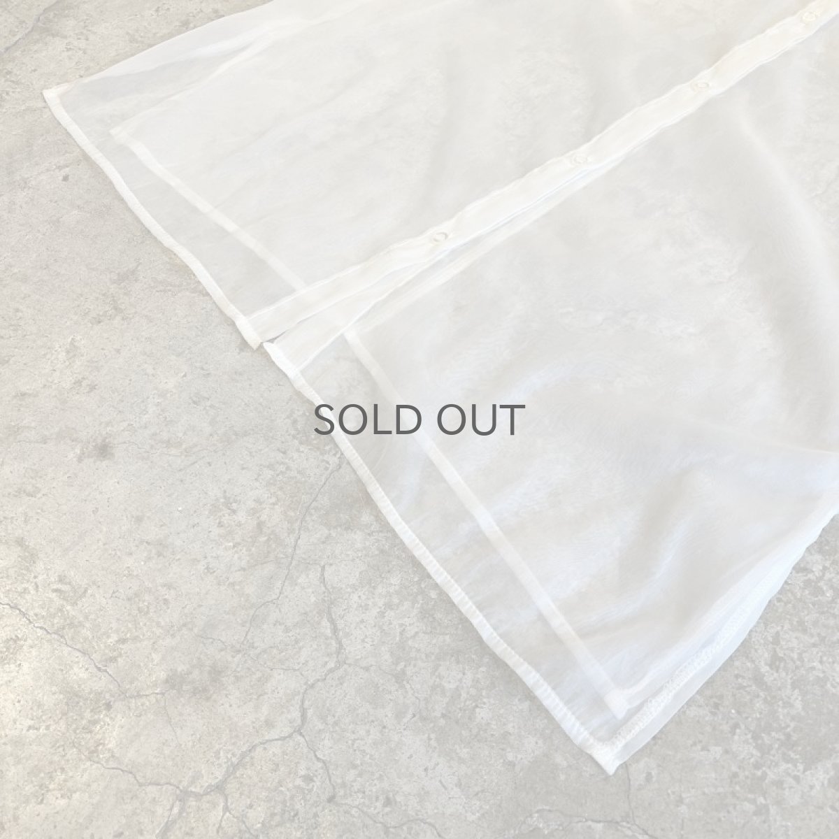 画像4: 【JILL STUART】 WHITE COLOR CUTTING DESIGN SHEER L/S SHIRT / Ladies M(FR) (4)