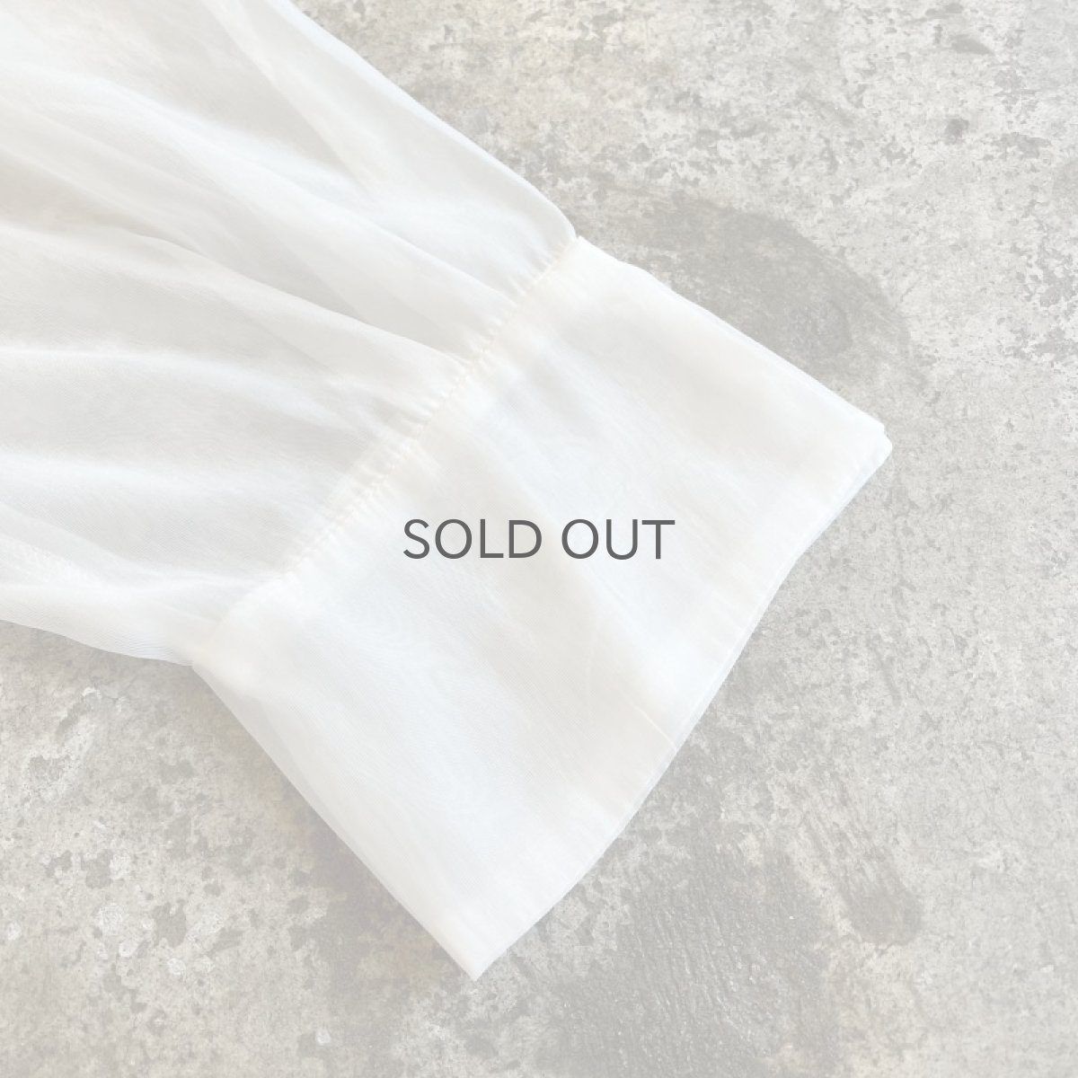 画像6: 【JILL STUART】 WHITE COLOR CUTTING DESIGN SHEER L/S SHIRT / Ladies M(FR) (6)