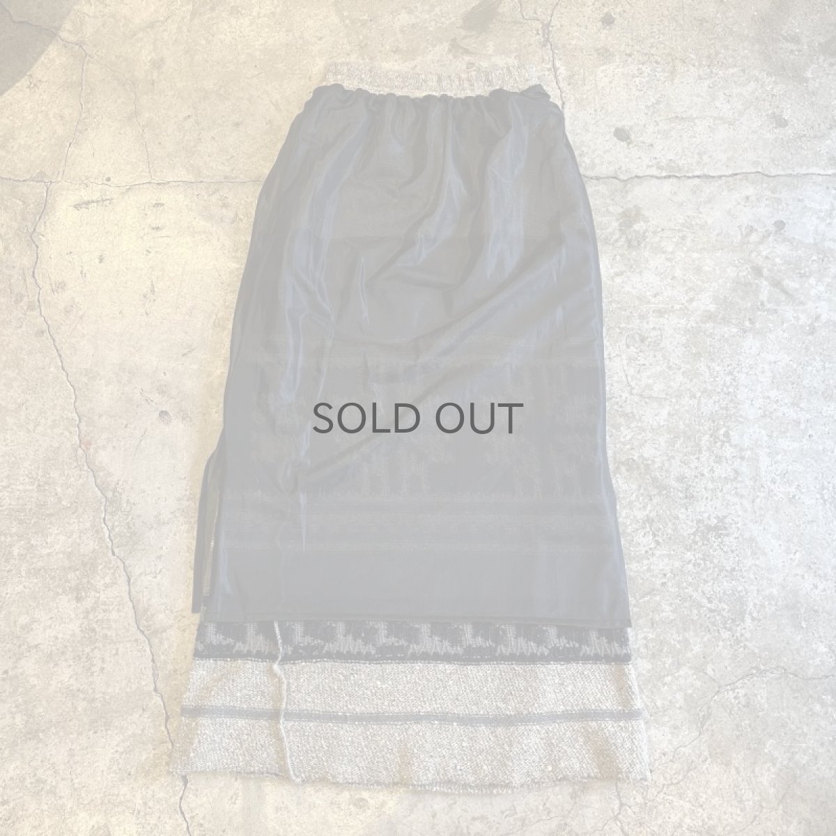 画像3: ALL OVER NATIVE PATTERN KNIT LONG DESIGN SKIRT / W23~W29 (3)