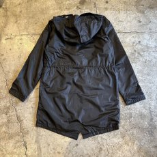 画像2: BLACK COLOR NYLON HOODIE JACKET / Ladies M (2)