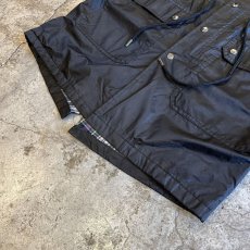 画像4: BLACK COLOR NYLON HOODIE JACKET / Ladies M (4)