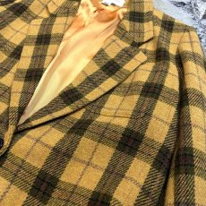 画像4: OLD CHECK PATTERN WOOL TAILORED JACKET / Mens L / MADE IN USA (4)