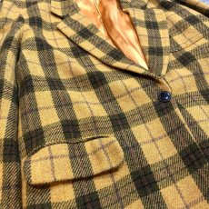 画像5: OLD CHECK PATTERN WOOL TAILORED JACKET / Mens L / MADE IN USA (5)