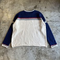 画像2: POINT LINE DESIGN COLOR L/S KNIT SWEATER / Ladies L(M) / MADE IN USA (2)