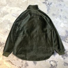 画像2: OLIVE COLOR EURO MILITARY FLEECE JACKET / Mens L (2)