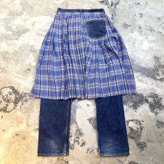 画像2: 【Wiz&Witch】"UNITED" WRAP SKIRT DENIM PANTS / W29 (2)