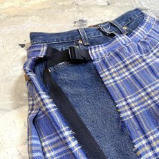 画像3: 【Wiz&Witch】"UNITED" WRAP SKIRT DENIM PANTS / W29 (3)