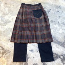 画像2: 【Wiz&Witch】"UNITED" WRAP SKIRT DENIM PANTS / W30 (2)