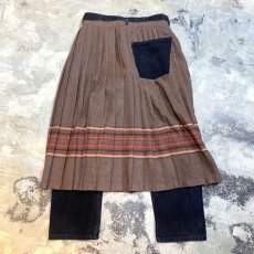 画像2: 【Wiz&Witch】"UNITED" WRAP SKIRT DENIM PANTS / W31 (2)