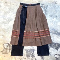 画像1: 【Wiz&Witch】"UNITED" WRAP SKIRT DENIM PANTS / W31 (1)