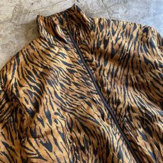 画像3: ANIMAL PATTERN SILK DESIGN ZIP UP JACKET / Ladies L (3)