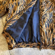 画像8: ANIMAL PATTERN SILK DESIGN ZIP UP JACKET / Ladies L (8)