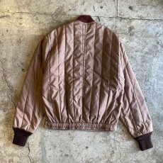 画像2: OLD BEIGE COLOR QUILTING DESIGN ZIP UP JACKET / Ladies M (2)