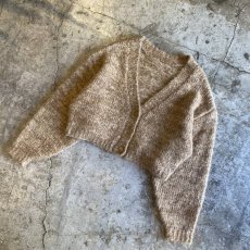 画像4: BOXY LINE SHORT DESIGN KNIT CARDIGAN / Ladies L (4)