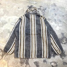 画像2: STRIPE PATTERN ZIP UP HOODIE JACKET / Mens L (2)