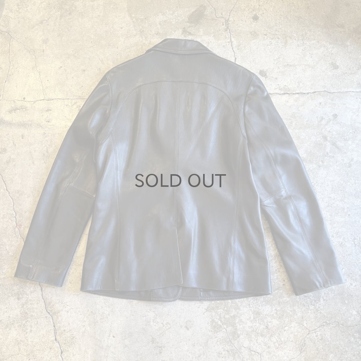 画像2: REAL LEATHER TAILORED DESIGN JACKET / Ladies M(L) (2)