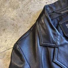 画像10: REAL LEATHER TAILORED DESIGN JACKET / Ladies M(L) (10)