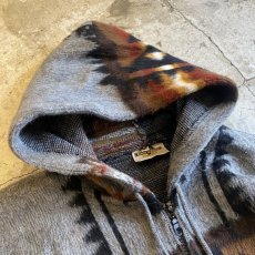 画像6: FAUX FUR NATIVE PATTERN ZIP UP DESIGN HOODIE / Ladies S(M) (6)