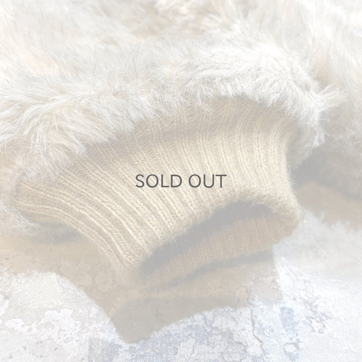 画像7: OLD FAUX FUR ZIP UP HOODIE JACKET / Mens M (7)