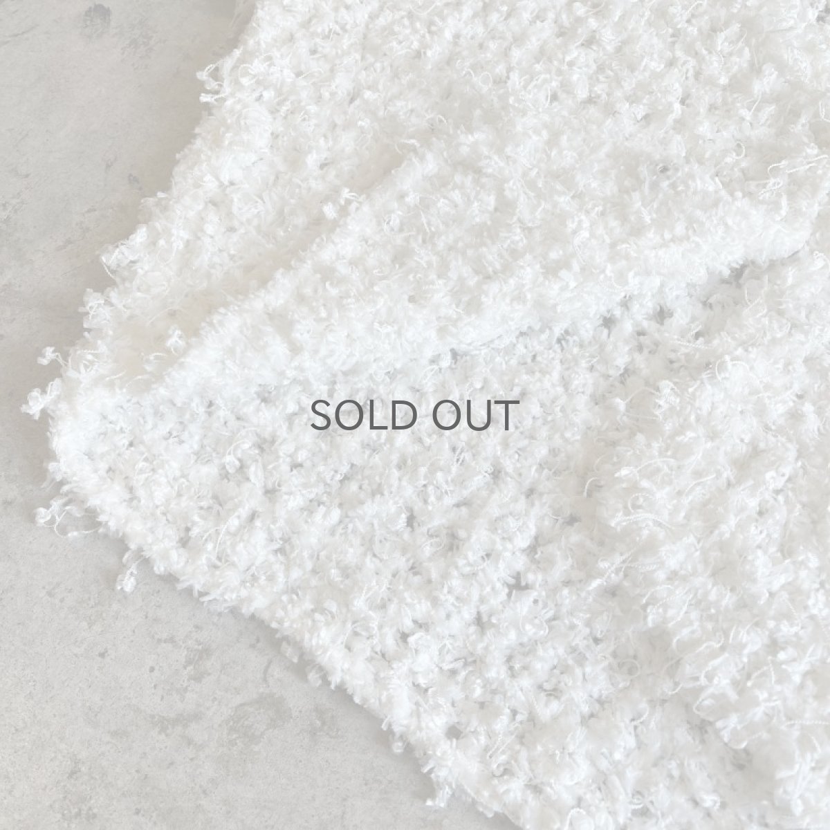 画像5: WHITE COLOR LOW GAUGE DESIGN L/S CARDIGAN / Ladies M (5)