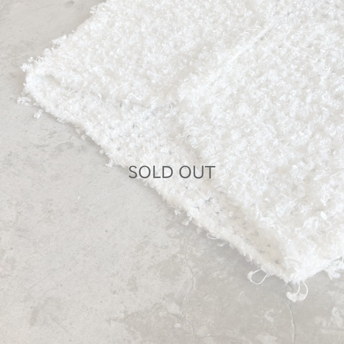 画像4: WHITE COLOR LOW GAUGE DESIGN L/S CARDIGAN / Ladies M (4)